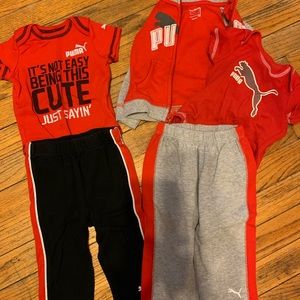 Puma boys 6-9 month outfits